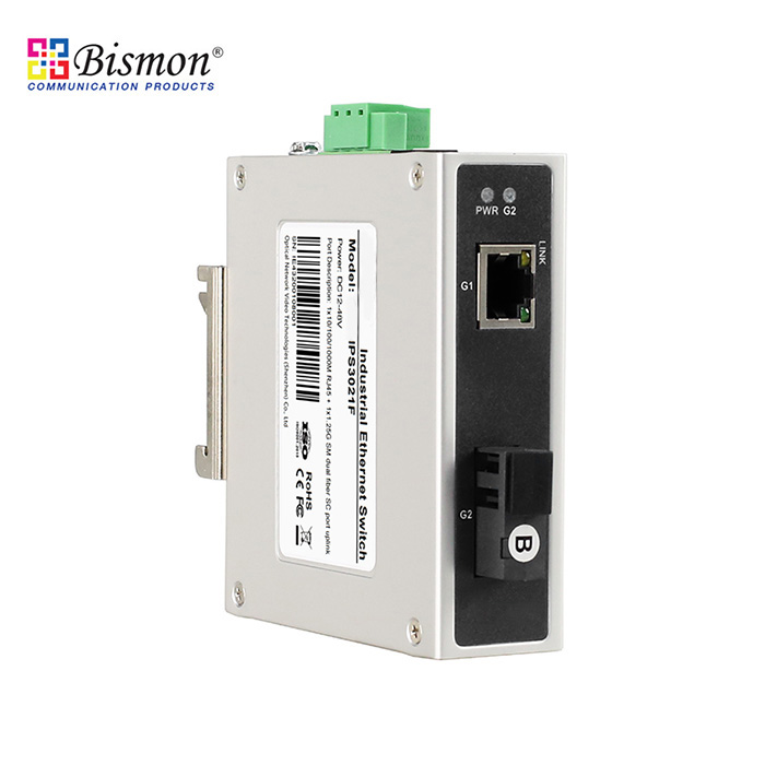 1Port-RJ45-10-100-1000Base-TX-1xSC-Single-fiber-SM-20kmm-1550nm-B-Industrial-Ethernet-Switch